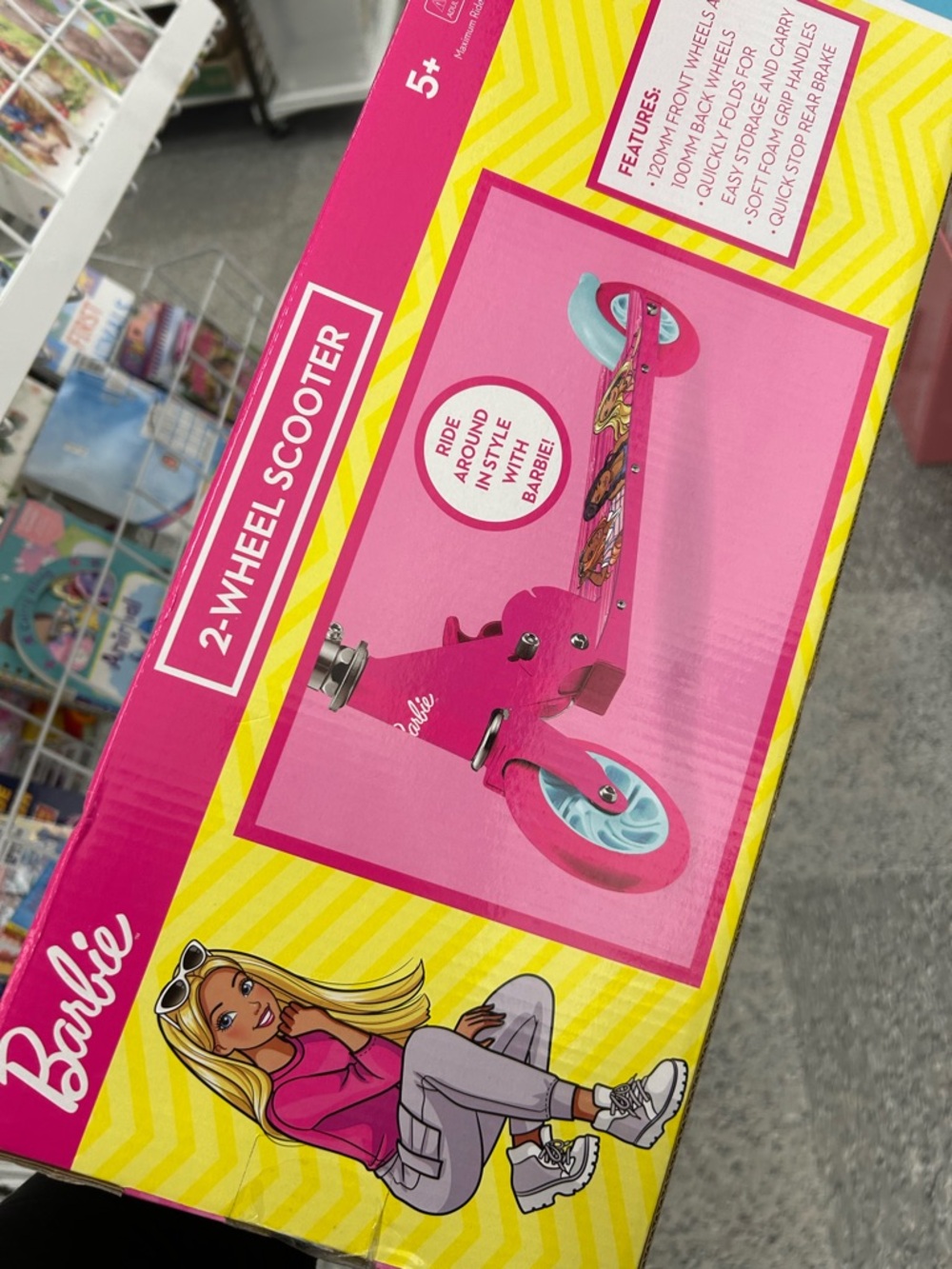 Barbie Pink Scooter with Light Blue Grips